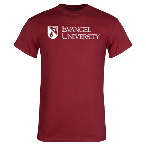  Cardinal T Shirt - Evangel University with Shield