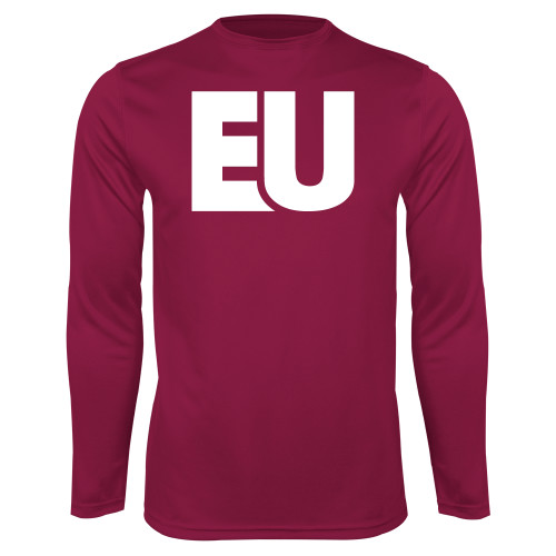  Maroon Performance Long Sleeve Shirt - EU