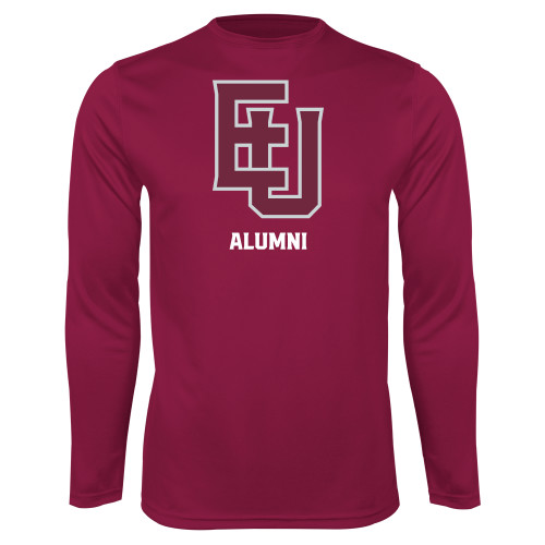  Maroon Performance Long Sleeve Shirt - EU Alumni