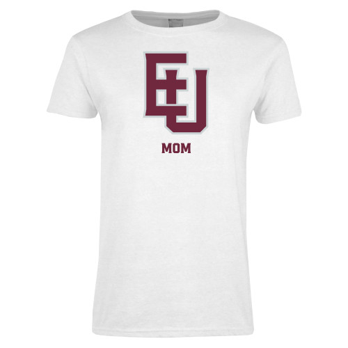  Womens White Short Sleeve Tee - EU Mom