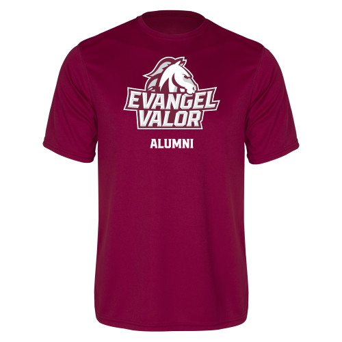  Maroon Performance Tee - Evangel Valor Alumni