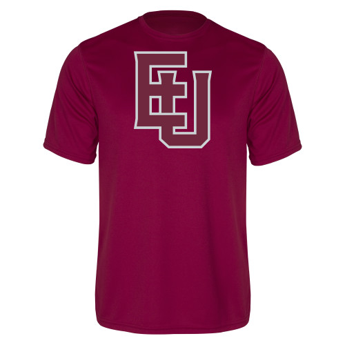  Maroon Performance Tee - EU Lockup