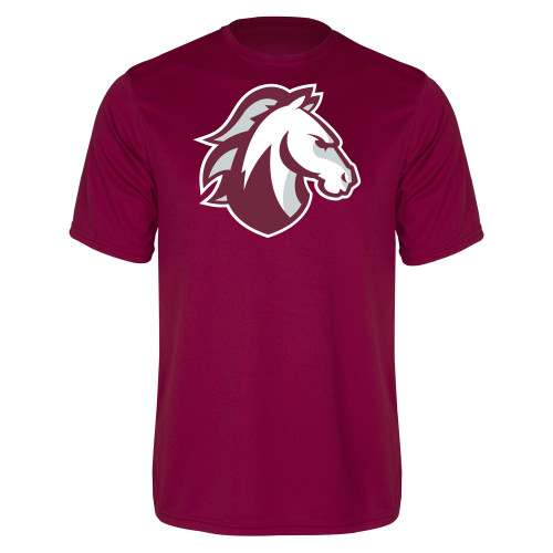  Maroon Performance Tee - Evangel Valor Horse