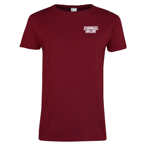  Next Level Womens Cardinal Short Sleeve Tee - Evangel Valor