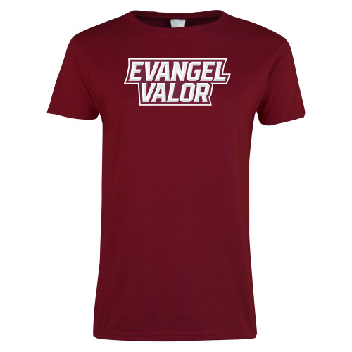  Next Level Womens Cardinal Short Sleeve Tee - Evangel Valor