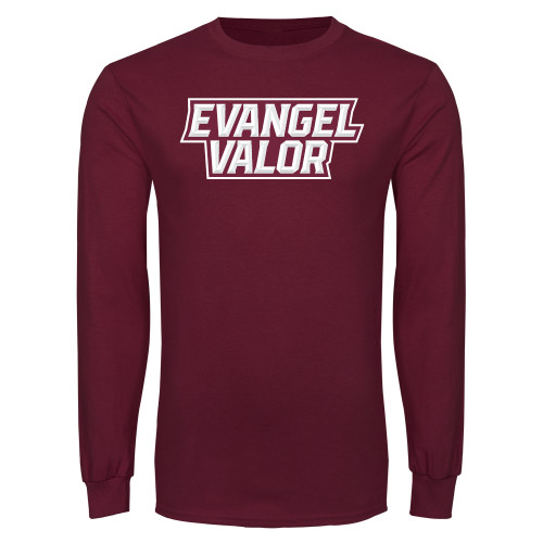 Maroon Long Sleeve T-Shirt - Evangel Valor
