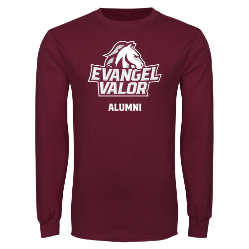 Maroon Long Sleeve T-Shirt - Evangel Valor Alumni