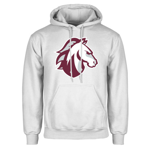  White Fleece Hoodie - Evangel Valor Horse
