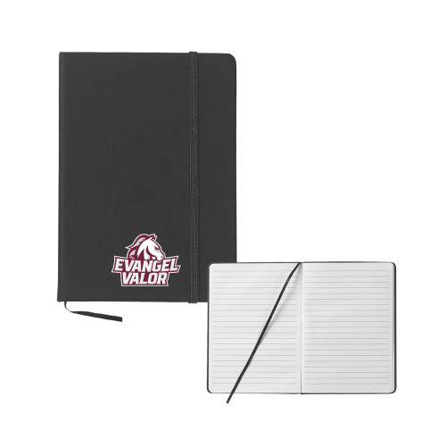  5x7 Black Hard Cover Journal - Evangel Valor Horse Lockup