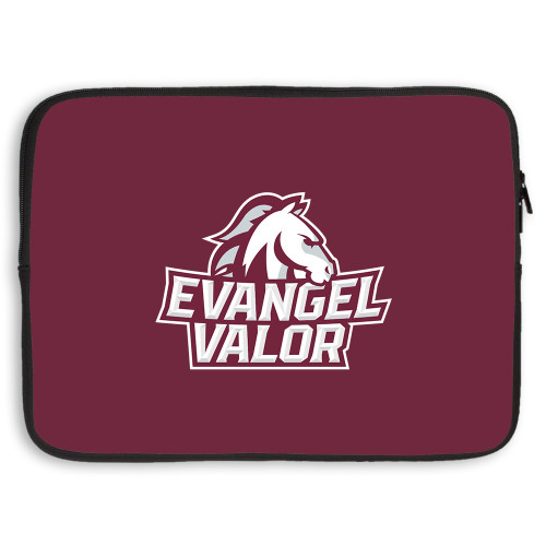  15 inch Neoprene Laptop Sleeve - Evangel Valor Horse Lockup