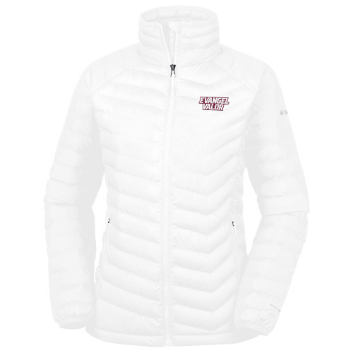  Columbia Womens White Powder Lite Jacket - Evangel Valor EMB