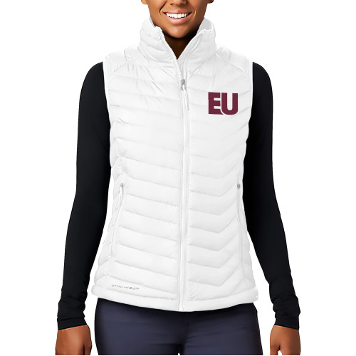  Columbia Womens White Powder Lite Vest - EU EMB
