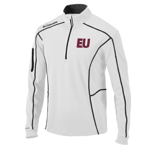  Columbia White Omni Wick Shotgun 1/4 Zip - EU EMB