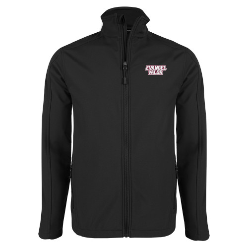  Black Softshell Jacket - Evangel Valor EMB