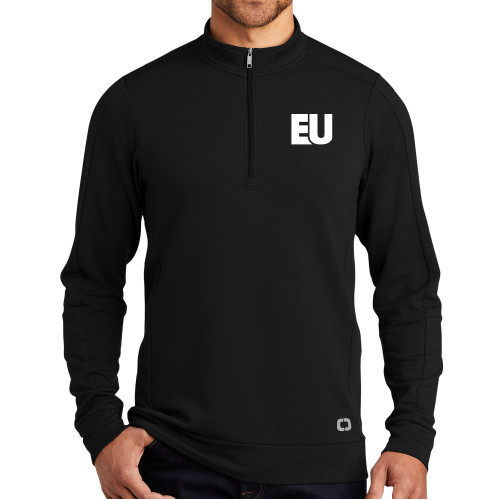  OGIO Black Luuma 1/2 Zip Fleece - EU EMB