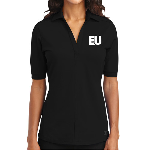  OGIO Womens Black Metro Polo - EU EMB