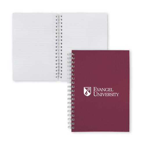  Clear 7 x 10 Spiral Journal Notebook - Evangel University with Shield