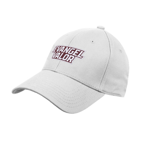  White Structured Adjustable Pro Style Hat - Evangel Valor EMB