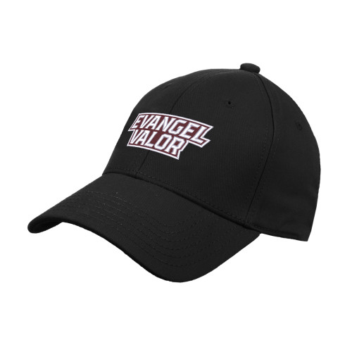 Black Structured Adjustable Pro Style Hat - Evangel Valor EMB