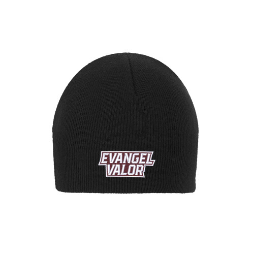  Black Knit Beanie - Evangel Valor EMB
