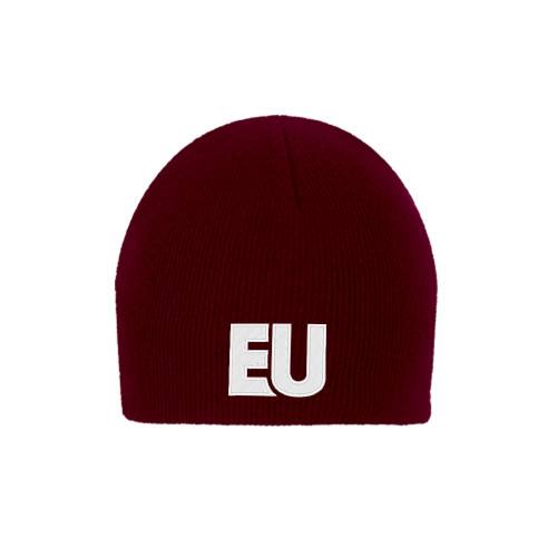  Maroon Knit Beanie - EU EMB