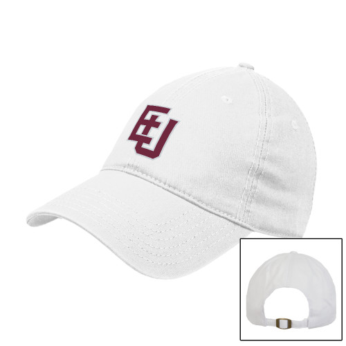  White Unstructured Adjustable Low Profile Hat - EU Lockup