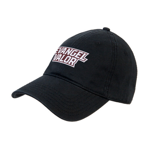  Black Unstructured Adjustable Low Profile Hat - Evangel Valor EMB