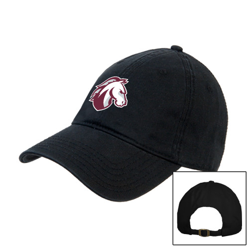  Black Unstructured Adjustable Low Profile Hat - Evangel Valor Horse