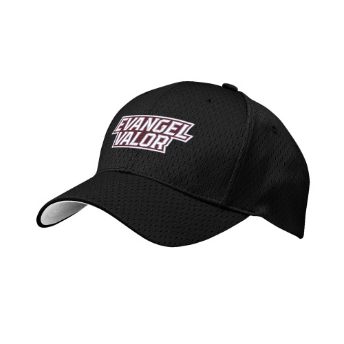  Black Pro Mesh Structured Hat - Evangel Valor EMB