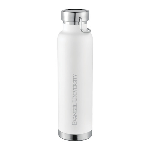  Thor Copper Vacuum Insulated White Bottle 22oz - Evangel University Engraved