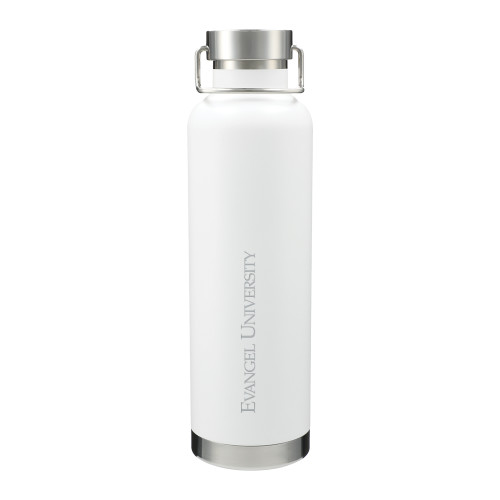  Thor Copper Vacuum Insulated White Bottle 32oz - Evangel University Engraved
