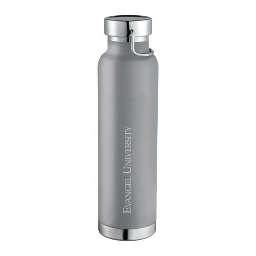  Thor Copper Vacuum Insulated Grey Bottle 22oz - Evangel University Engraved