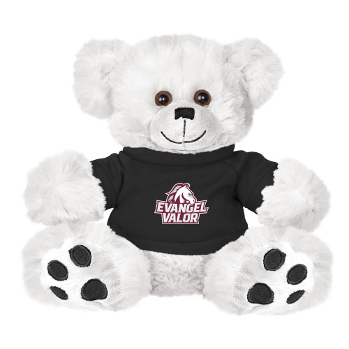  Plush Big Paw 8 1/2 inch White Bear w/Black Shirt - Evangel Valor Horse Lockup