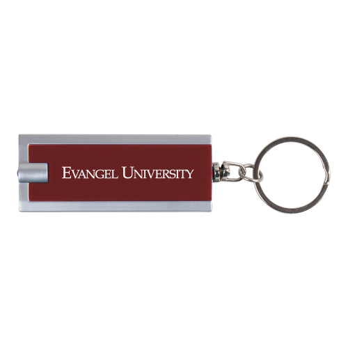  Turbo Maroon Flashlight Key Holder - Evangel University Flat