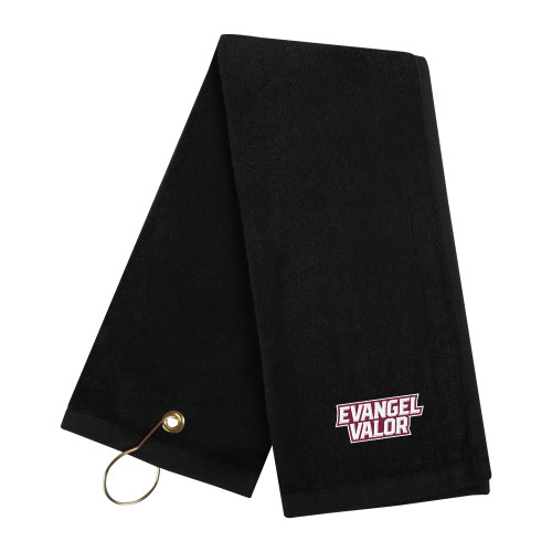  Black Golf Towel - Evangel Valor EMB