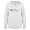 Thumbnail image for  ENZA Womens White V Notch Raw Edge Fleece Hoodie