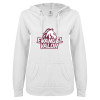 Thumbnail image for  ENZA Womens White V Notch Raw Edge Fleece Hoodie