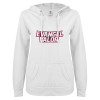 Thumbnail image for  ENZA Womens White V Notch Raw Edge Fleece Hoodie