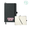 Thumbnail image for  5.5 x 8.5 Black FSC Mix Recycled Leather Bound Journal