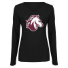 Thumbnail image for  Womens Black Long Sleeve V Neck Tee 