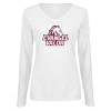 Thumbnail image for  Womens White Long Sleeve V Neck Tee