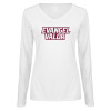 Thumbnail image for  Womens White Long Sleeve V Neck Tee