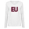 Thumbnail image for  Womens White Long Sleeve V Neck Tee