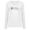 Thumbnail image for  Womens White Long Sleeve V Neck Tee