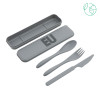 Thumbnail image for  Bamboo Fiber Grey Cutlery Set