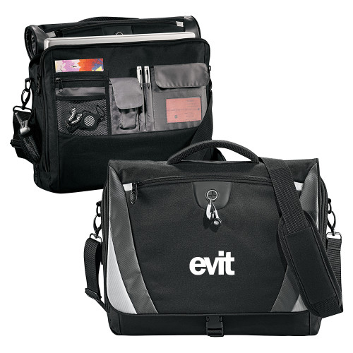 EVIT Black/Grey Slope Computer Messenger Bag