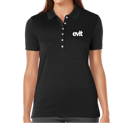  Callaway Womens Black Opti Vent Polo - EVIT Logo