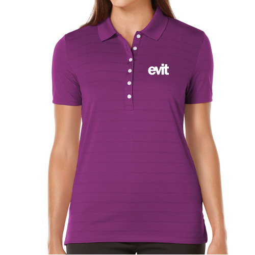  Callaway Womens Purple Opti Vent Polo - EVIT Logo