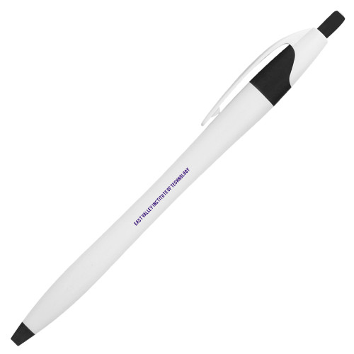  Dart White/Black Pen w/Blue Ink - Flat Wordmark