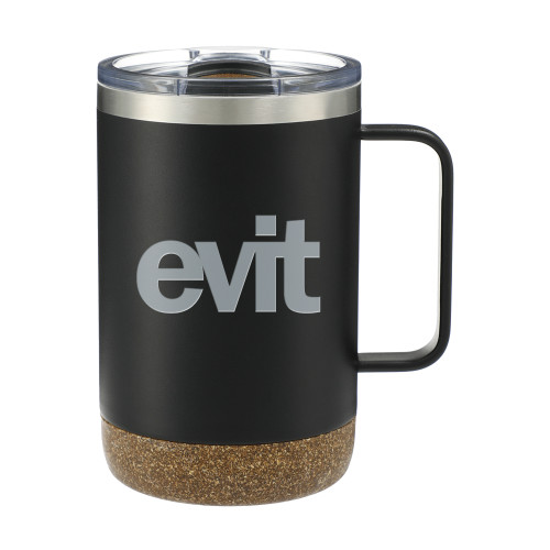  Valhalla Vacuum Insulated Camp Black Mug 14oz - EVIT Logo Engraved